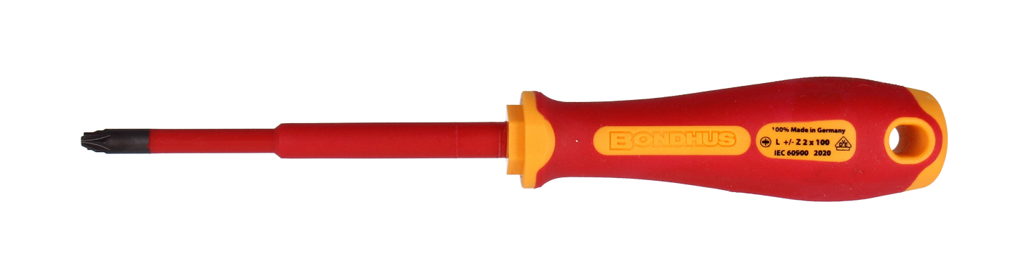 VDE Slim skruvmejsel +/- PZ 2